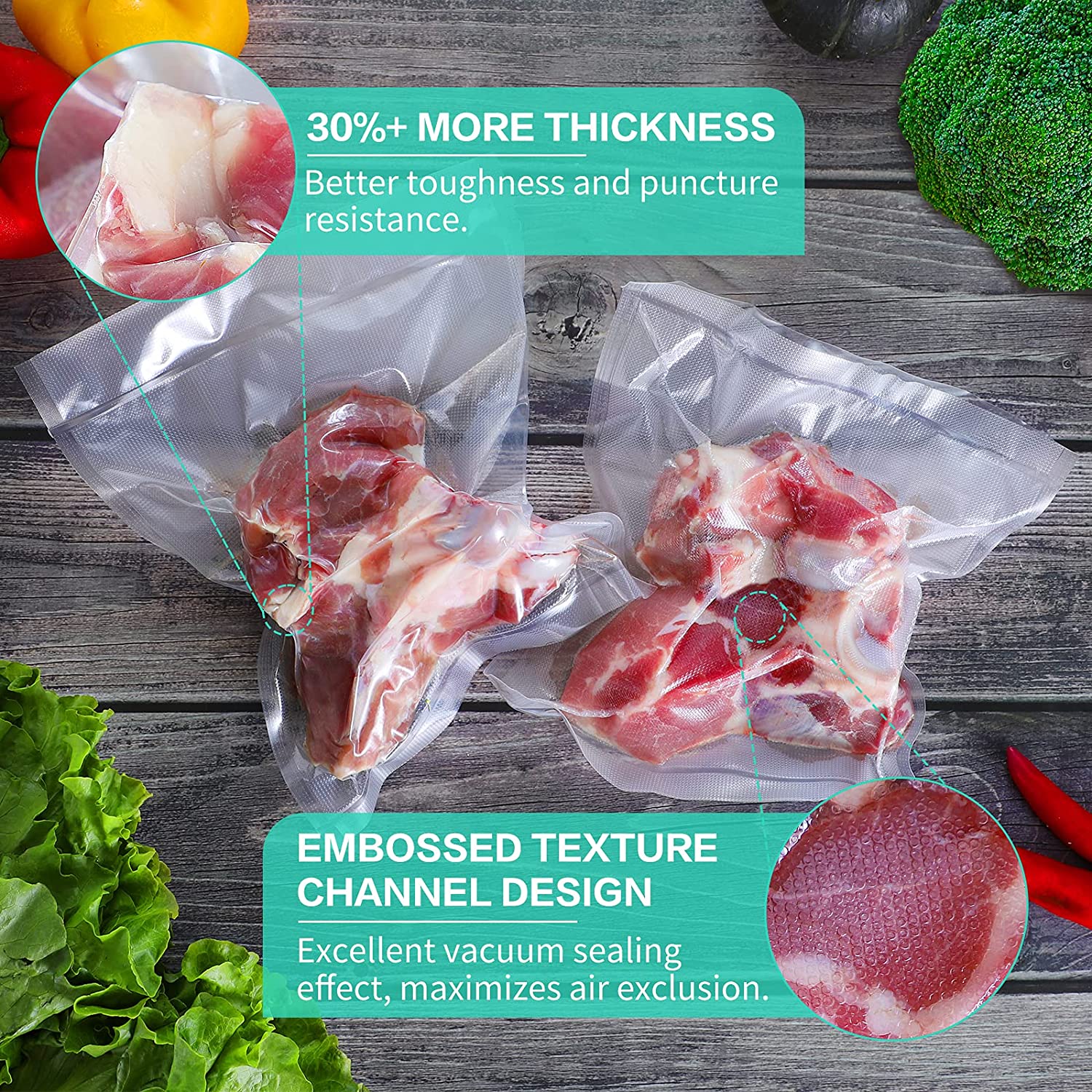 Kitchen Bags For Vacuum Food V - Food Storage Roll Bags avaliação e preço