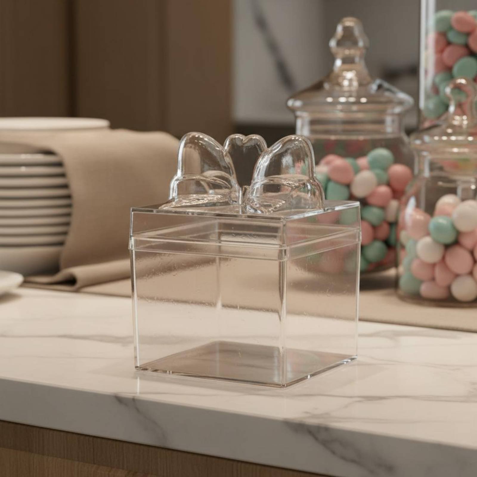 Clear Plastic Candy Box with R - Food Storage Small avaliação e preço