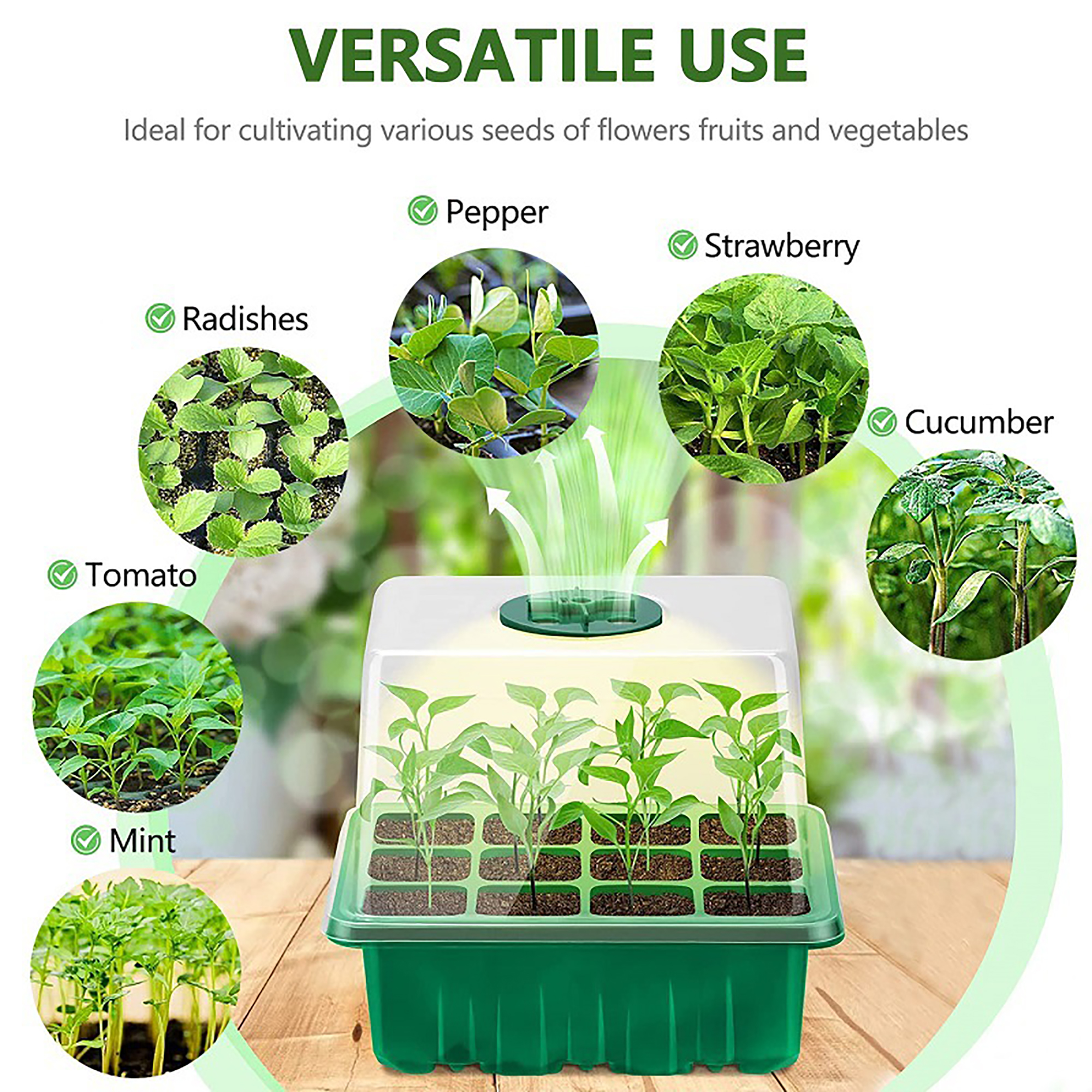 Full Spectrum LED Grow Light 6 - Food Storage Plants avaliação e preço