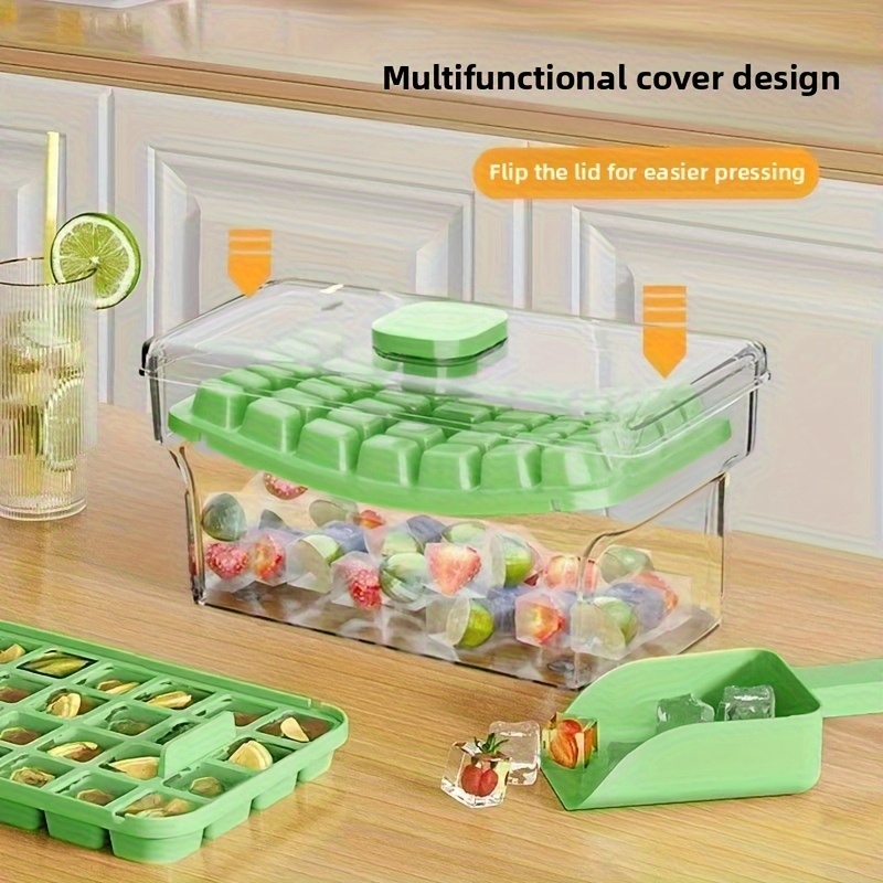 Press-key ice cube tray(Comes  - Food Storage With Scoop avaliação e preço
