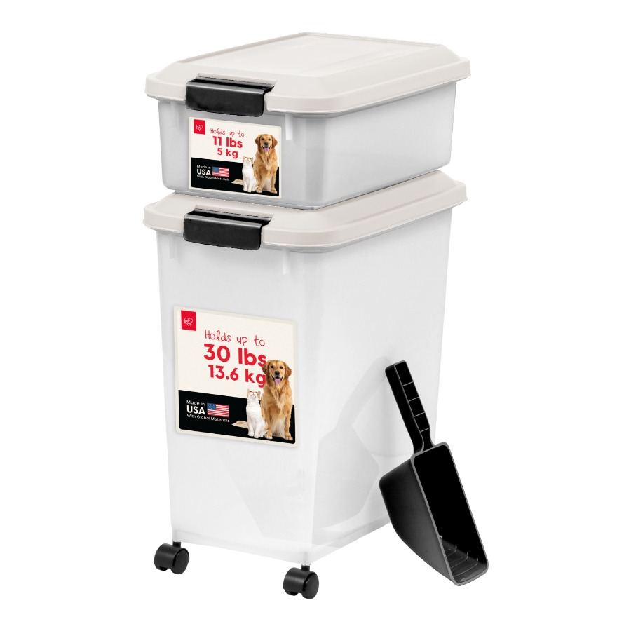 IRIS 41 Lbs. Airtight Pet Food - Food Storage With Scoop avaliação e preço