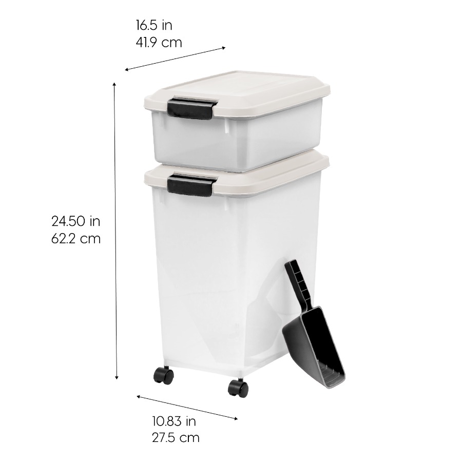 IRIS 41 Lbs. Airtight Pet Food - Food Storage With Scoop avaliação e preço