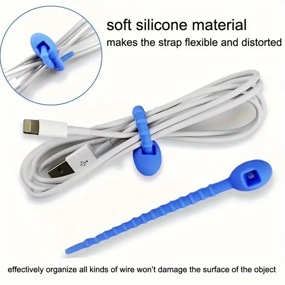 Silicone Reusable Cable Wire O - Food Storage Organization avaliação e preço