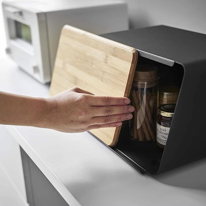 Bamboo Bread Box for Kitchen S - Food Storage Organization avaliação e preço