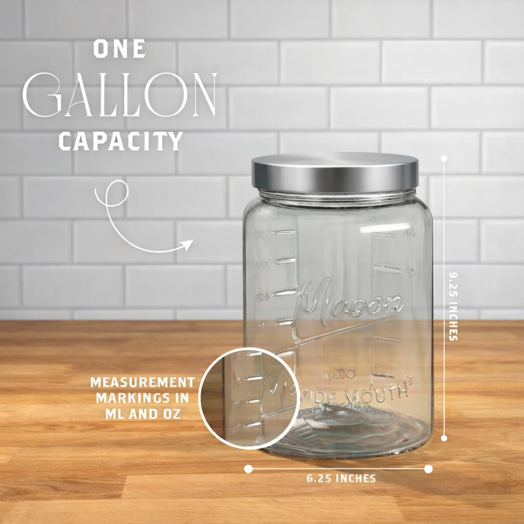 Extra Large    Jar - 1 Gallon  - Food Storage And Container avaliação e preço