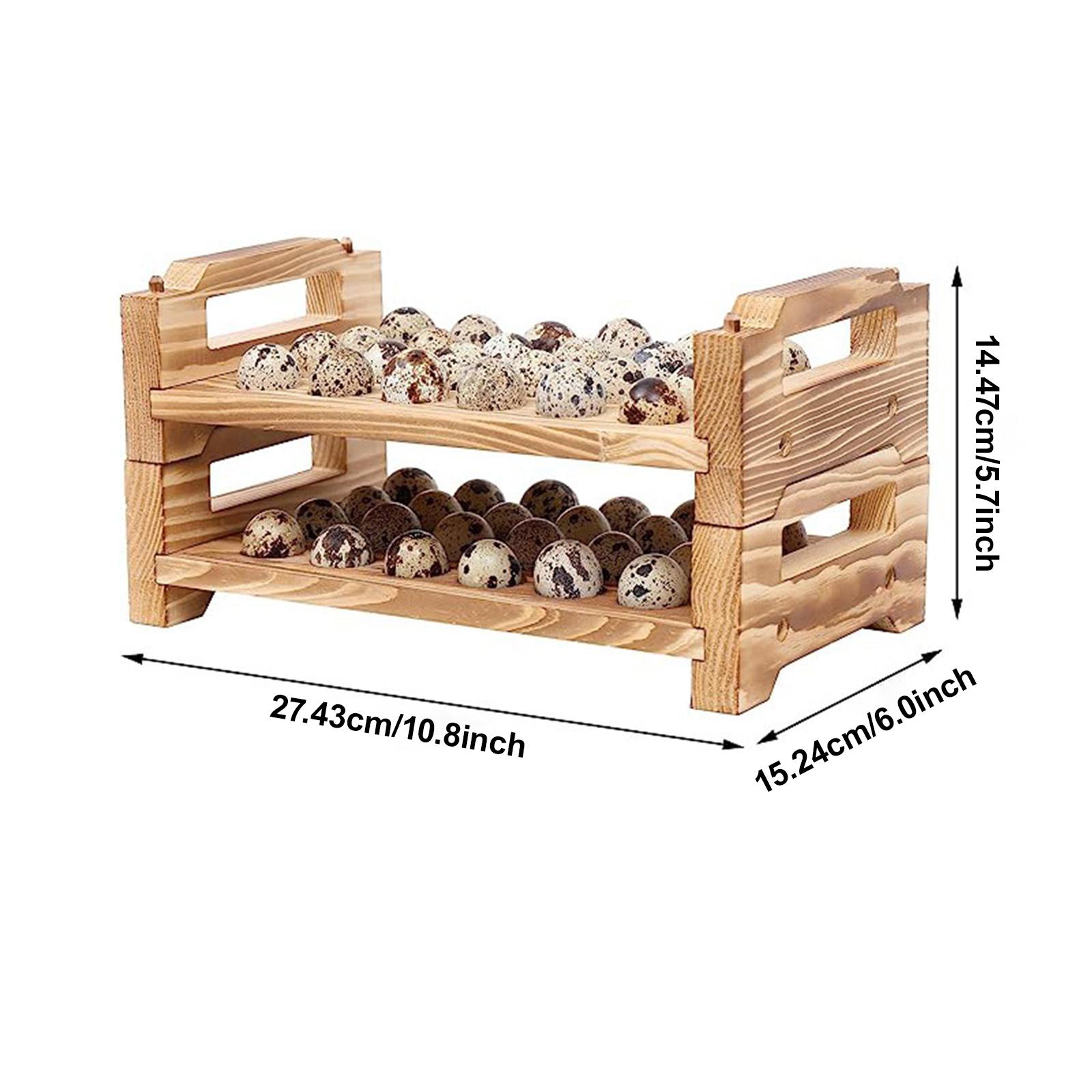 Stackable Wood Egg Holder Rack - Egg Storage Holder avaliação e preço