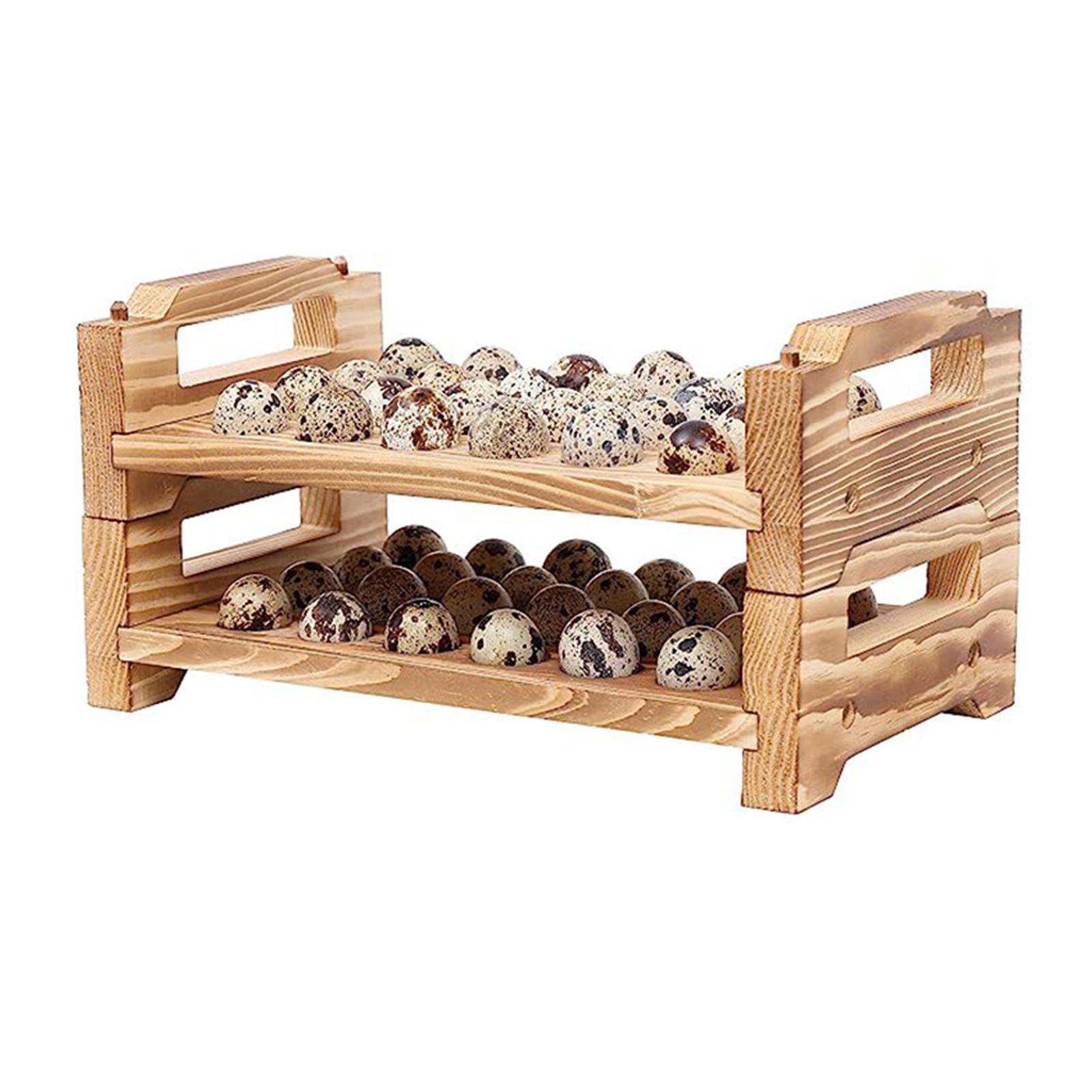 Stackable Wood Egg Holder Rack - Egg Storage Holder avaliação e preço