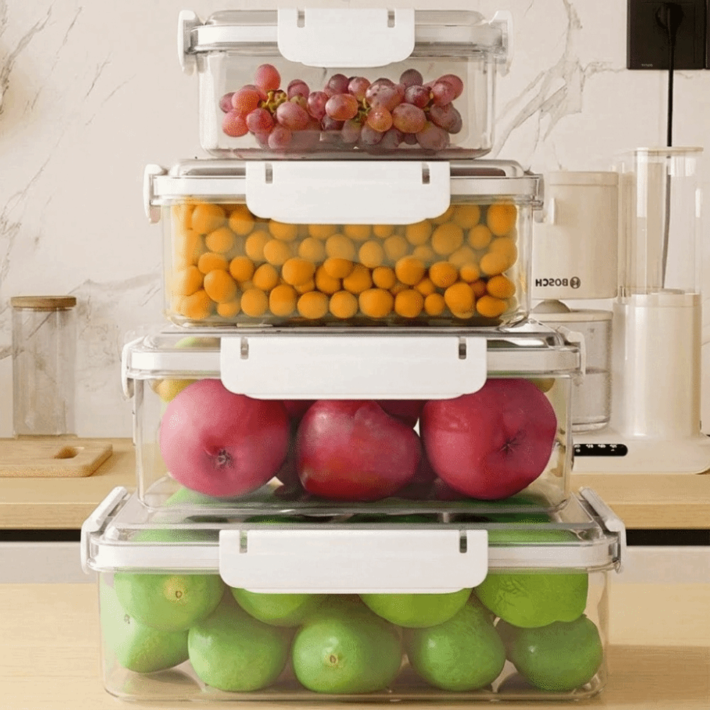 Transparent Refrigerator Stora - Food Storage Large Plastic Containers avaliação e preço