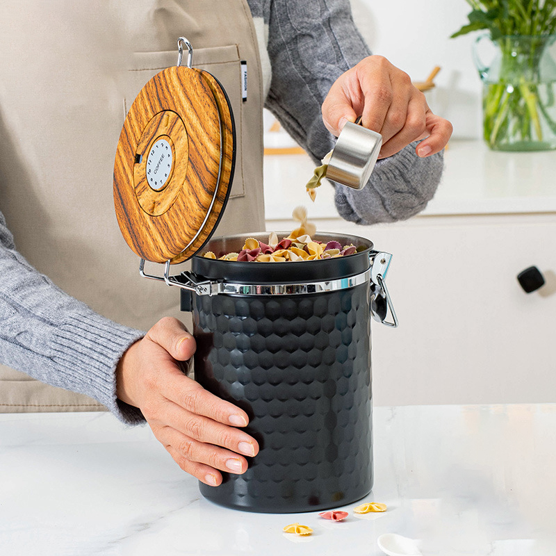 Kitchen Stainless Steel Coffee - Food Storage With Scoop avaliação e preço