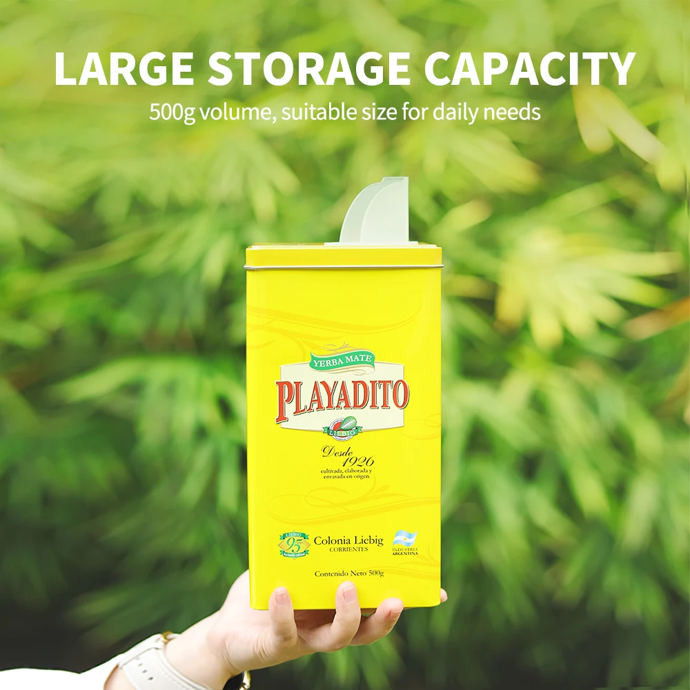 500g Kitchen Organizer with Li - Food Storage Metal Box avaliação e preço