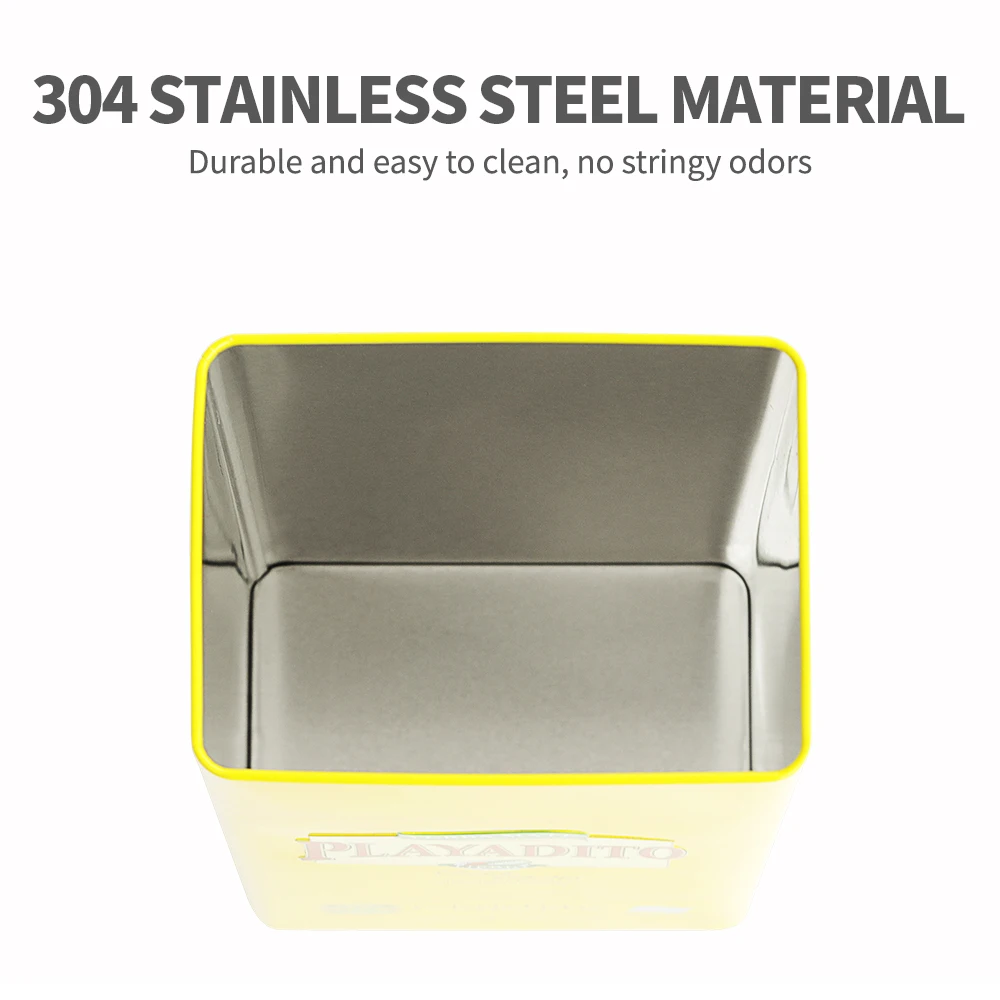 500g Kitchen Organizer with Li - Food Storage Metal Box avaliação e preço