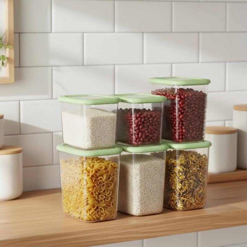 6 Pieces Airtight Food Storage - Food Storage Organization avaliação e preço