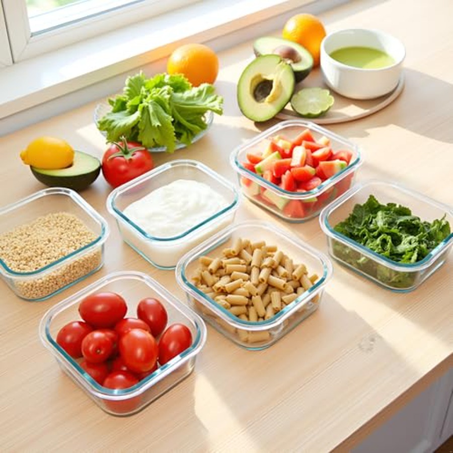 16oz Square Glass Food Storage - Food Storage Small avaliação e preço
