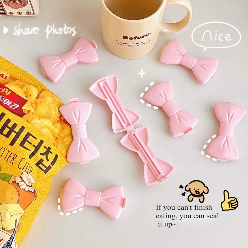 5PCS Kawaii Food Sealing Clip  - Food Storage Roll Bags avaliação e preço