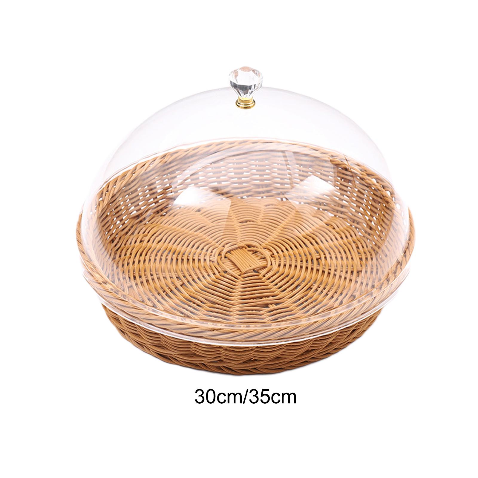 Woven Bread Basket with Lid Ru - Food Storage Restaurant avaliação e preço