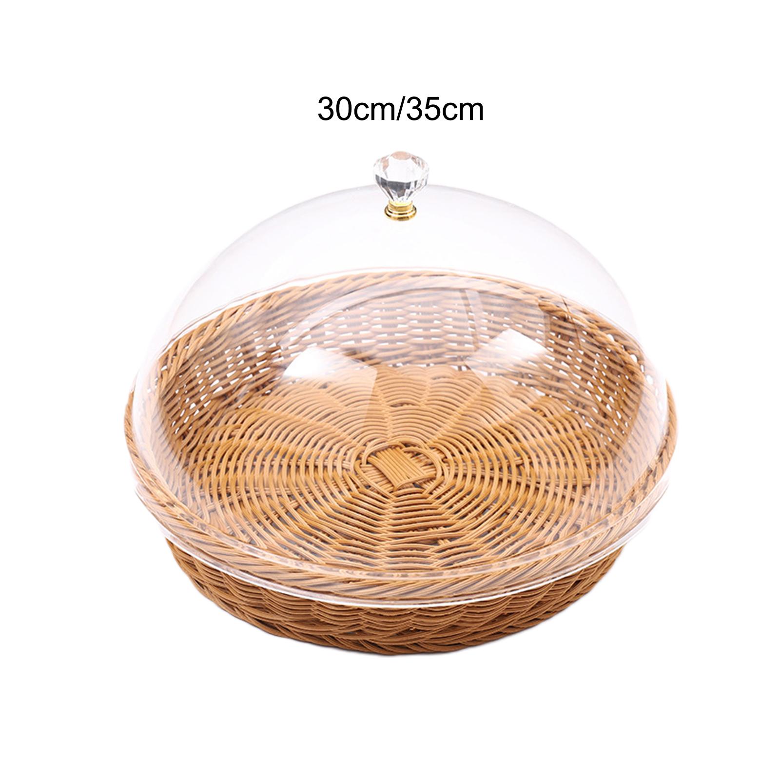 Woven Bread Basket with Lid Ru - Food Storage Restaurant avaliação e preço