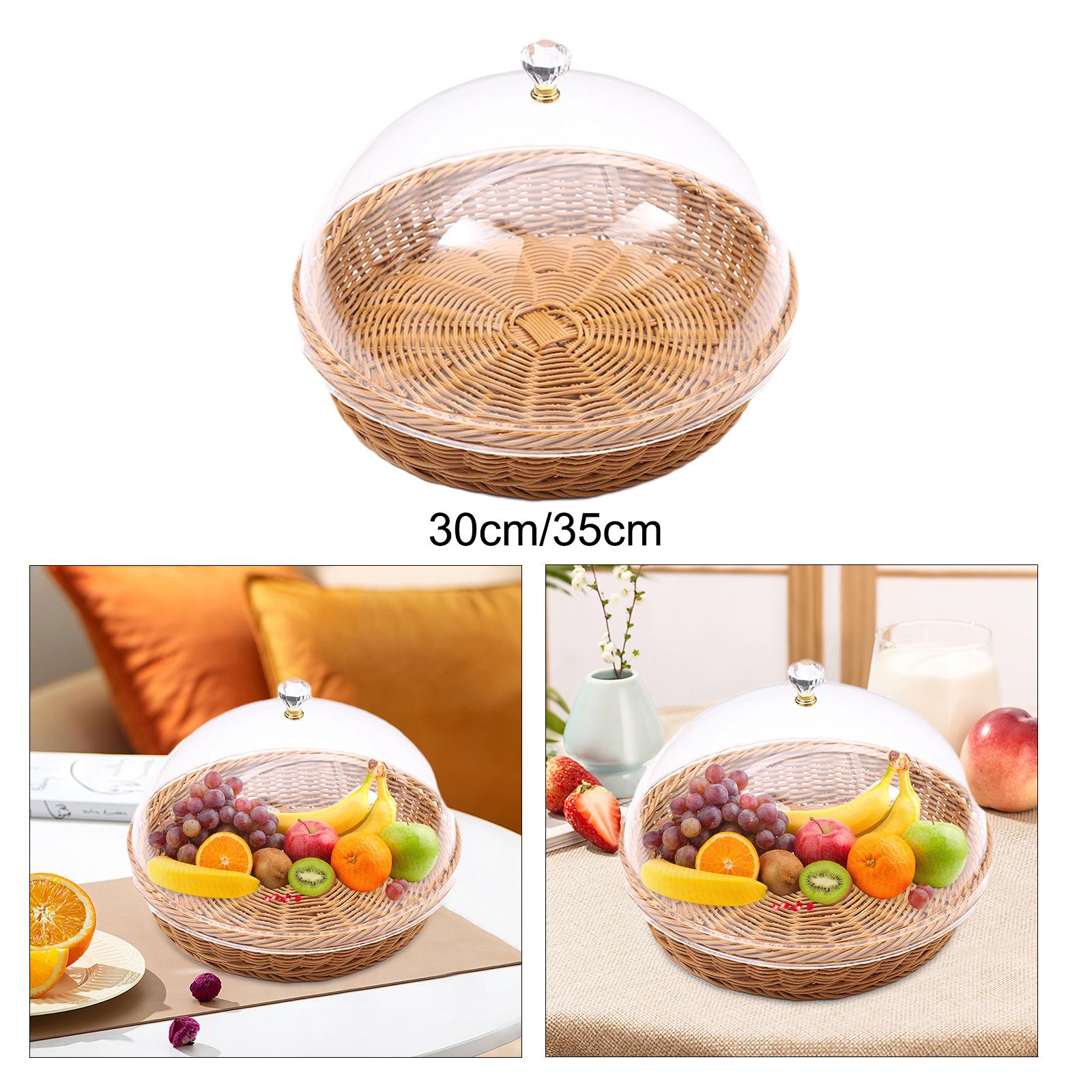 Woven Bread Basket with Lid Ru - Food Storage Restaurant avaliação e preço