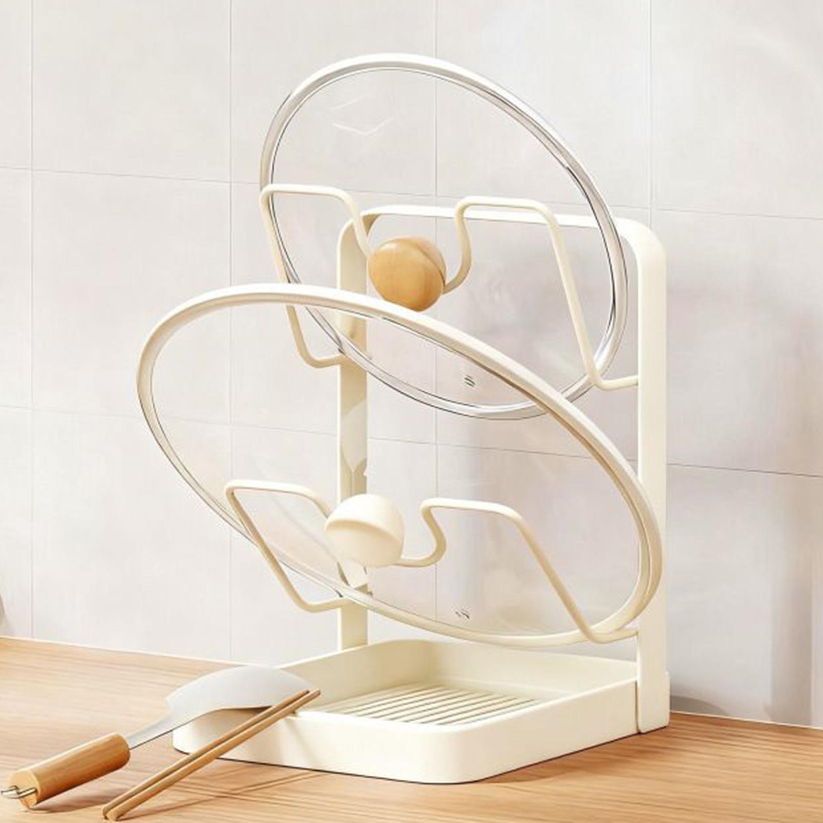 Pot Lid Organizer Anti-Slip Ki - Food Storage Room avaliação e preço