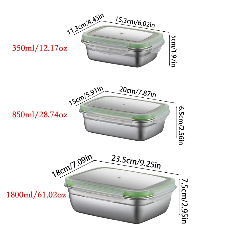 304 Stainless Steel Lunch Box  - Food Storage System avaliação e preço
