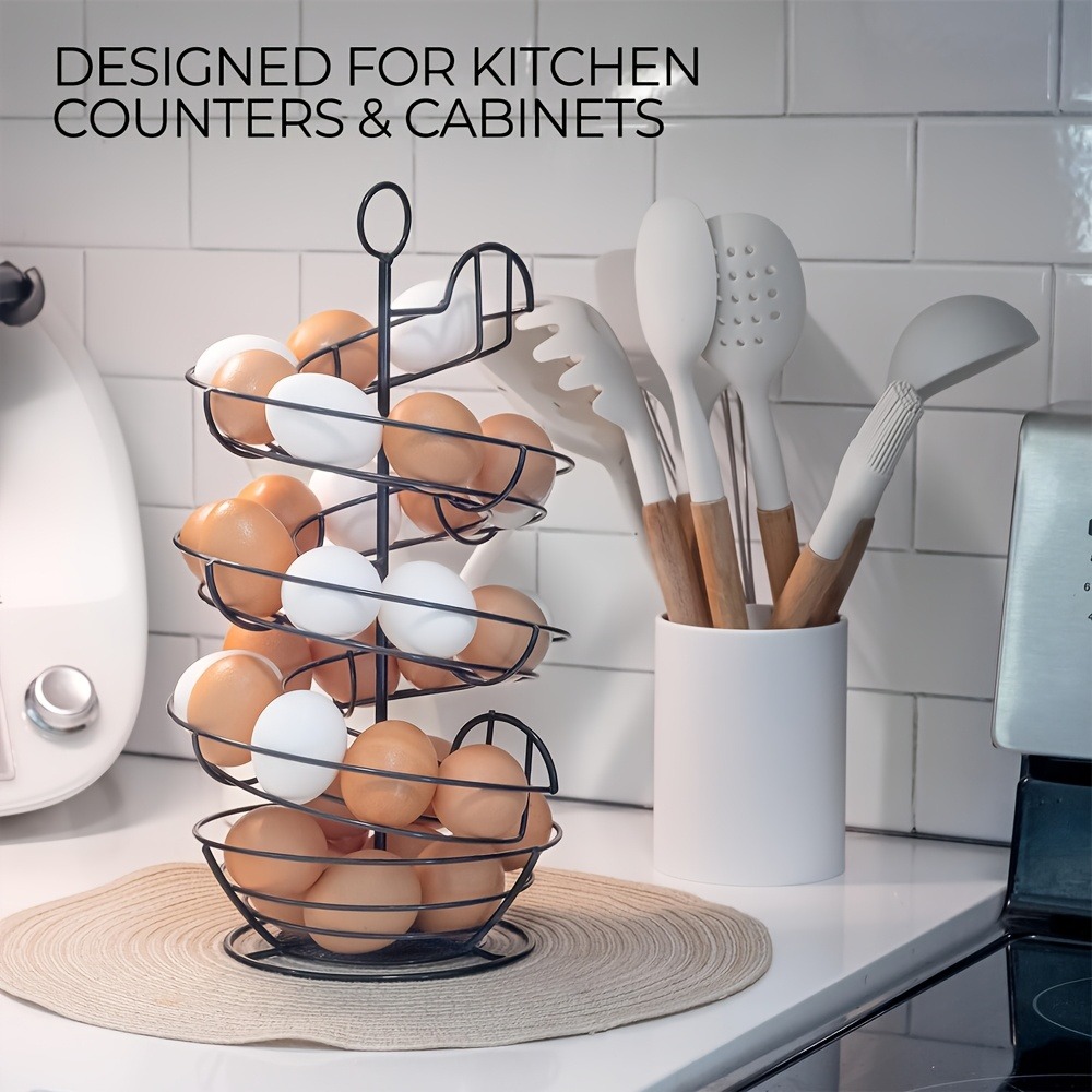 Metal Wire Spiral Egg Holder,  - Egg Storage Holder avaliação e preço