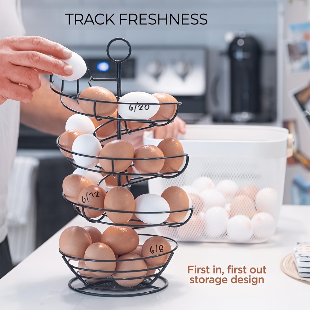 Metal Wire Spiral Egg Holder,  - Egg Storage Holder avaliação e preço