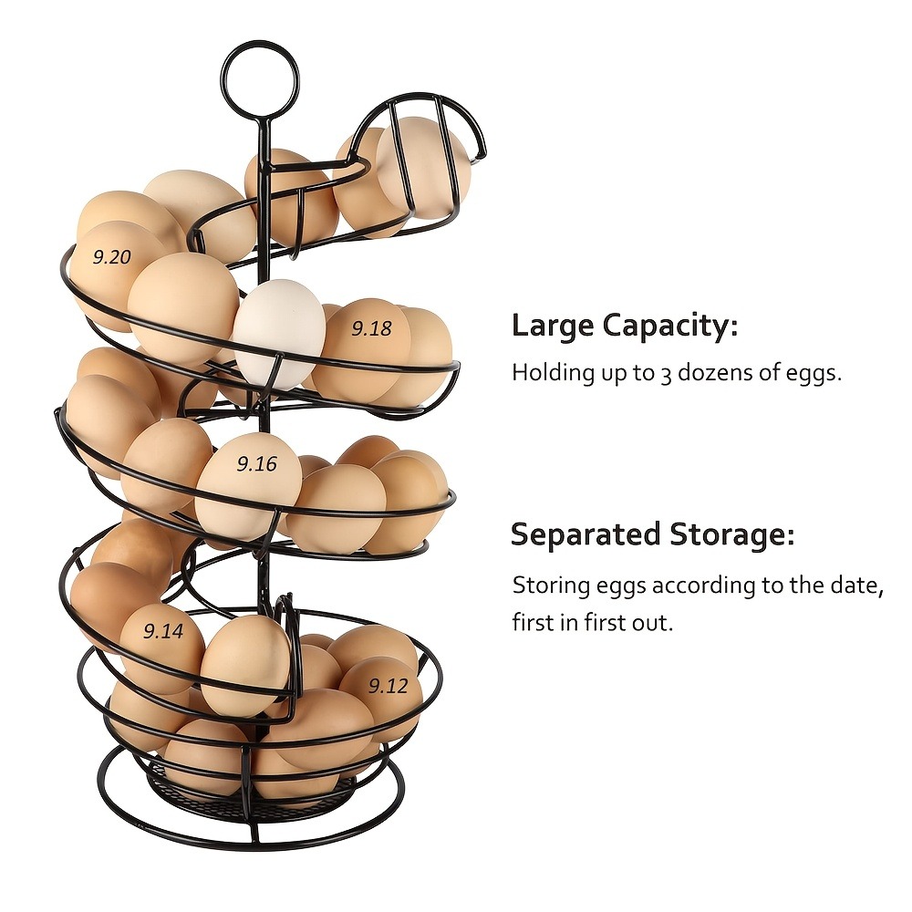 Metal Wire Spiral Egg Holder,  - Egg Storage Holder avaliação e preço