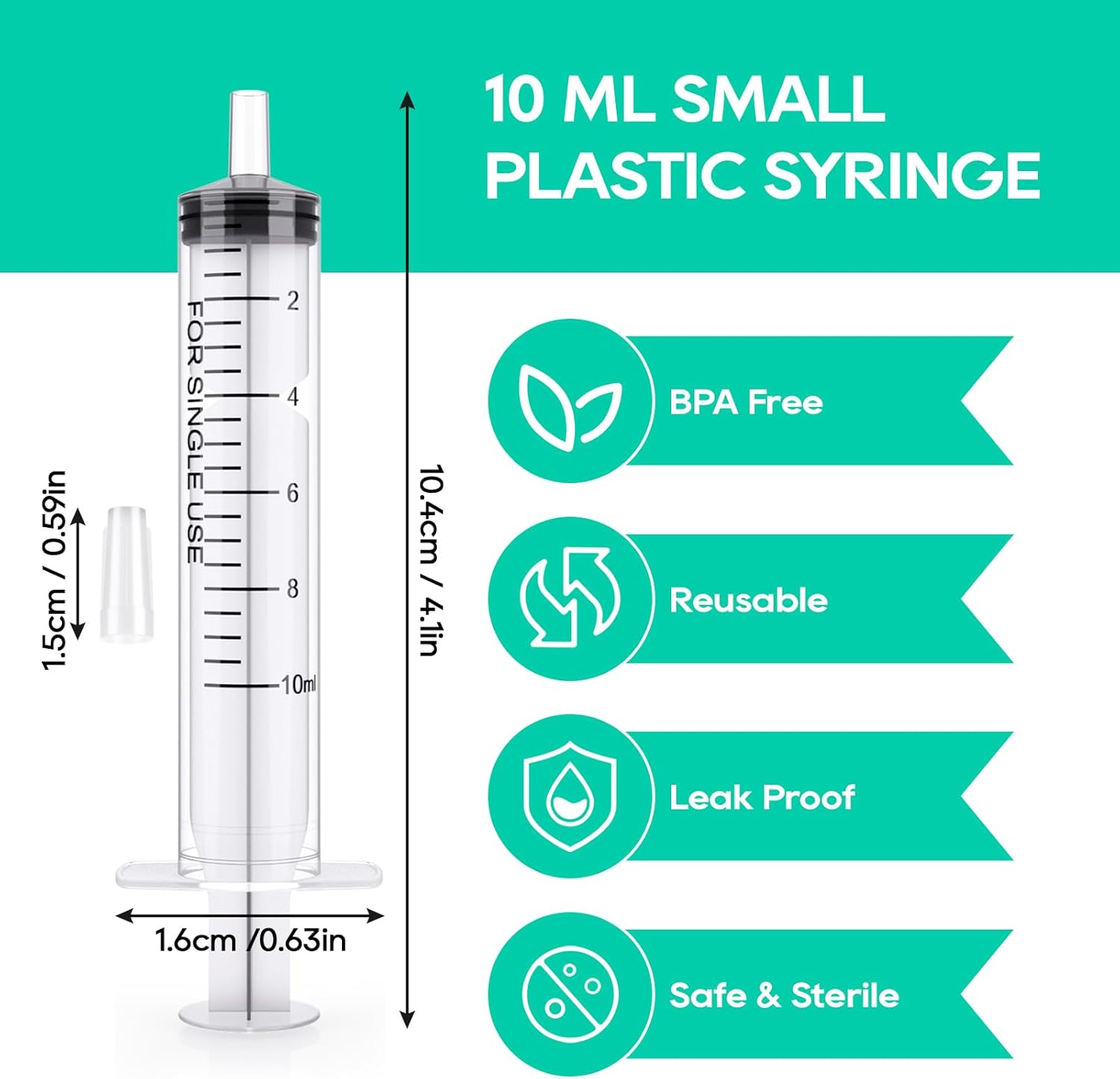 100 Pack 50/30/20ml Syringes P - Food Storage Small avaliação e preço