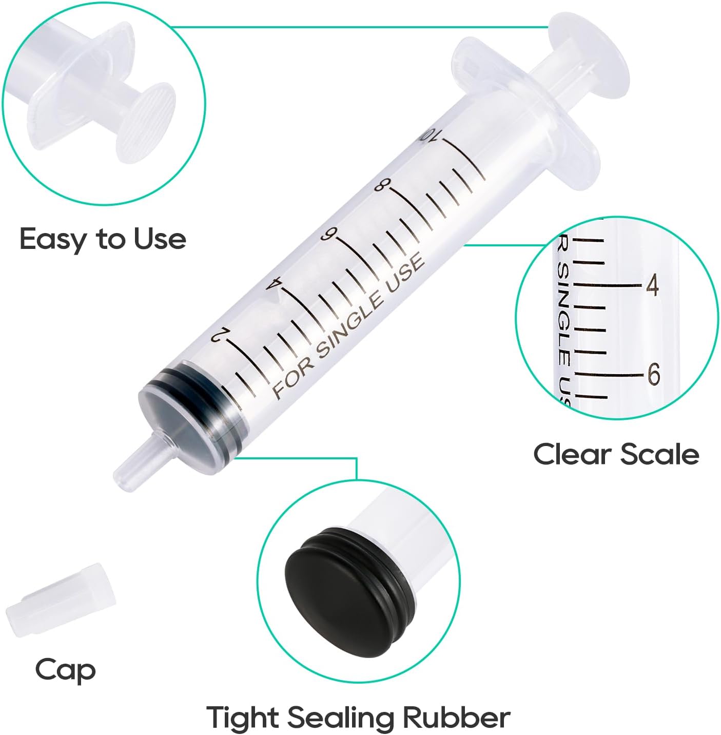 100 Pack 50/30/20ml Syringes P - Food Storage Small avaliação e preço