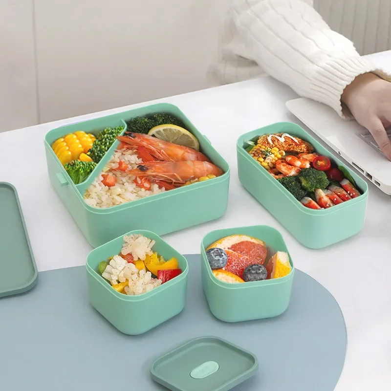 1800ML 2 Layer Lunch Box For K - Food Storage With Scoop avaliação e preço