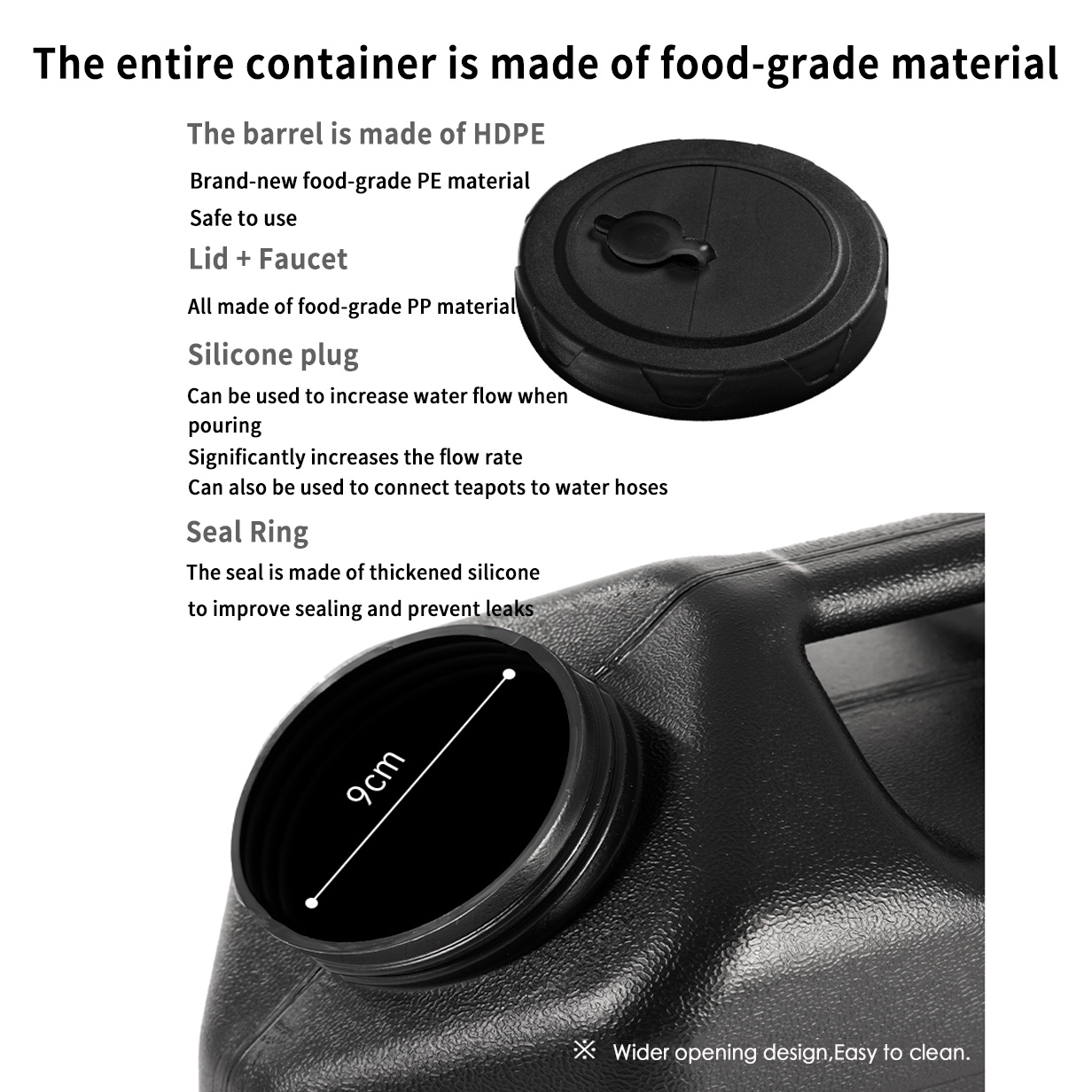 BLACKDOG Large Capacity Water  - Food Storage Large Plastic Containers avaliação e preço