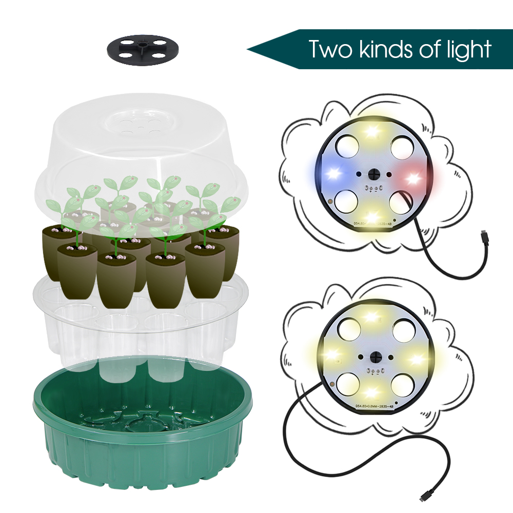 Round Seed Starter Tray with F - Food Storage Plants avaliação e preço