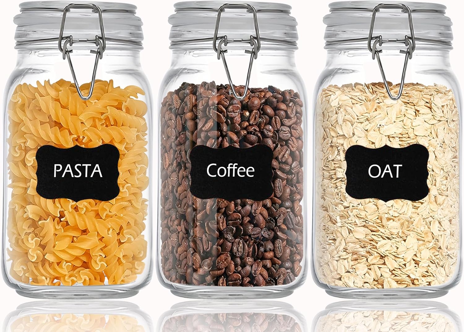 Clear Food Storage Jars 50oz S - Food Storage Organization avaliação e preço