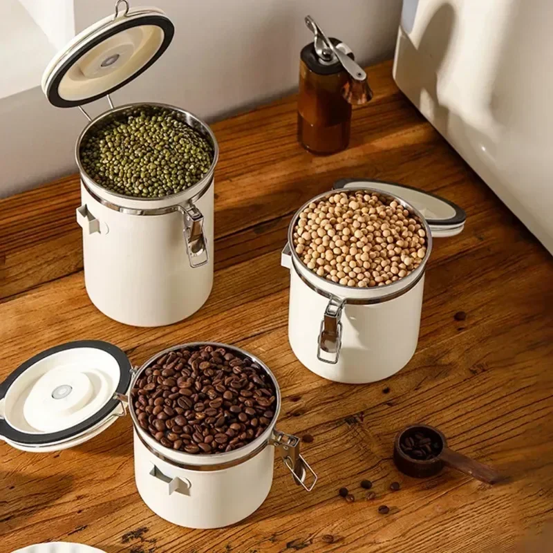 Coffee Canister, Airtight Stai - Food Storage With Scoop avaliação e preço