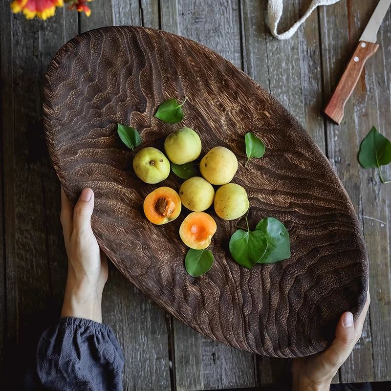 Retro Solid Wood Fruit Plate D - Food Storage Room avaliação e preço