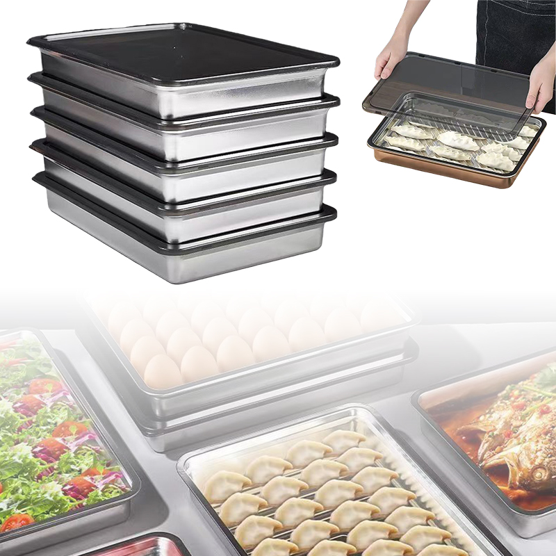 Stainless Steel Dumpling Stora - Food Storage Metal Box avaliação e preço