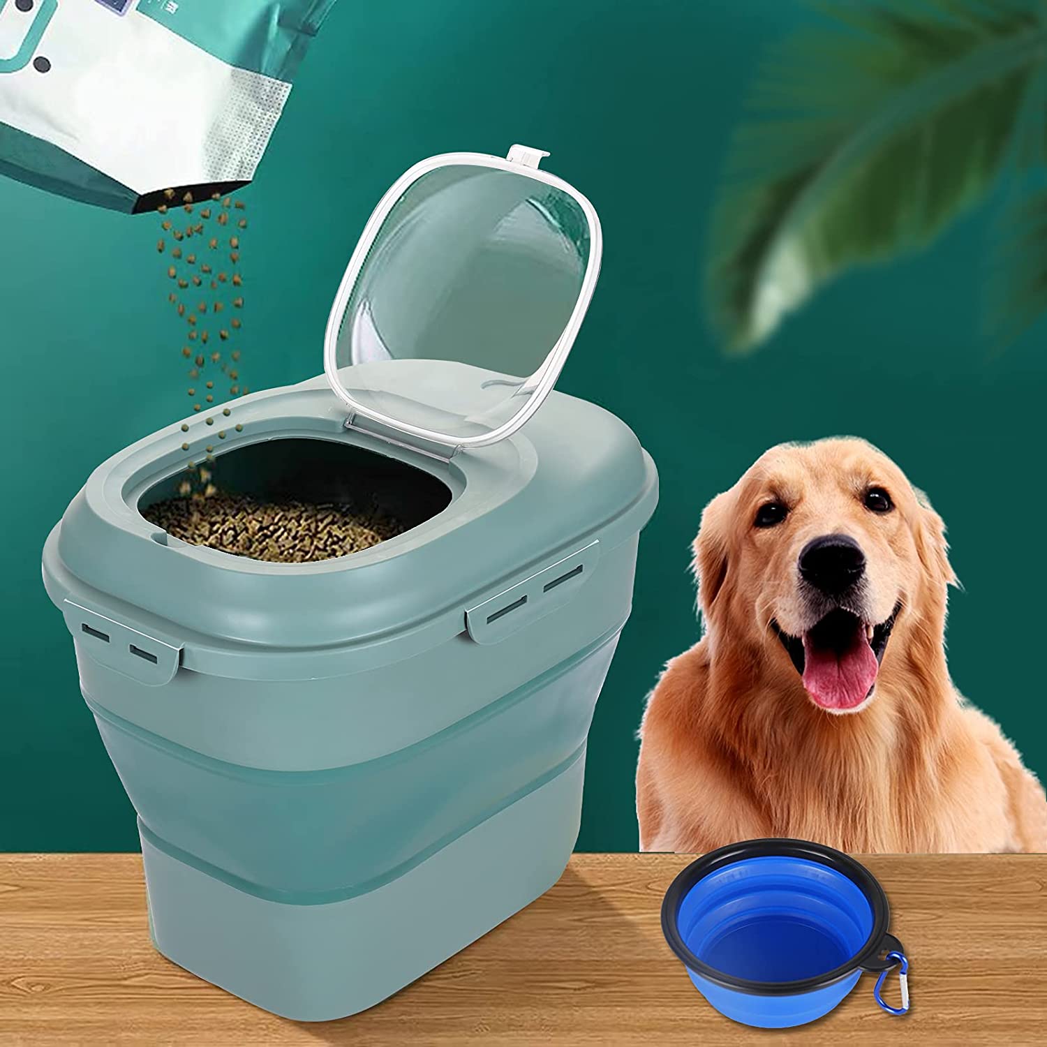 Foldable Pet Food Storage Cont - Food Storage Large Plastic Containers avaliação e preço