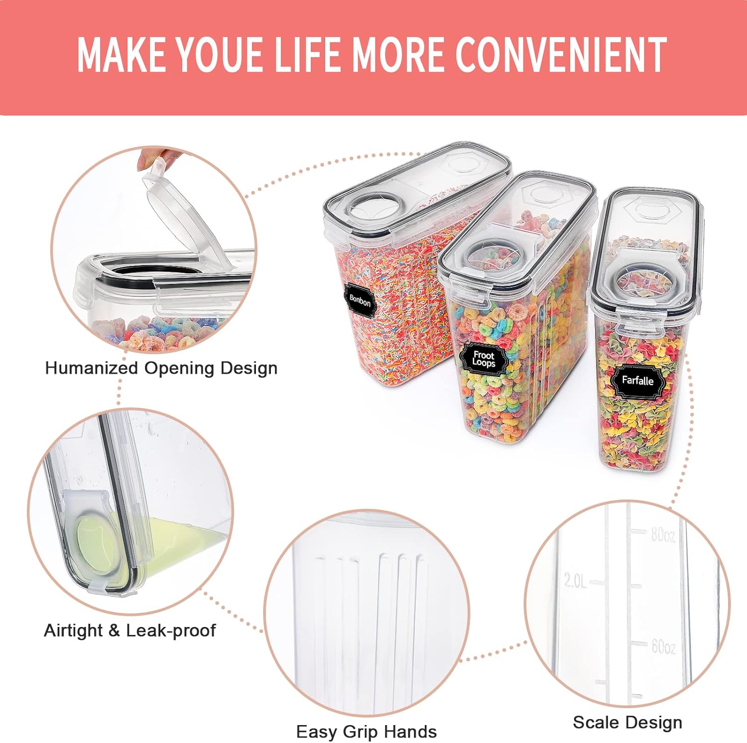 8-Piece Airtight Food Storage  - Food Storage Organization avaliação e preço