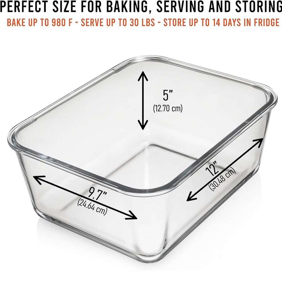 ML 220 oz 28 Cup LARGE Glass F - Food Storage Large Plastic Containers avaliação e preço