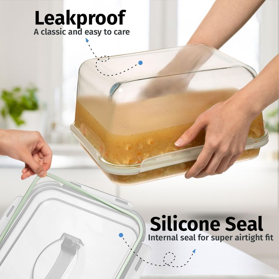 ML 220 oz 28 Cup LARGE Glass F - Food Storage Large Plastic Containers avaliação e preço