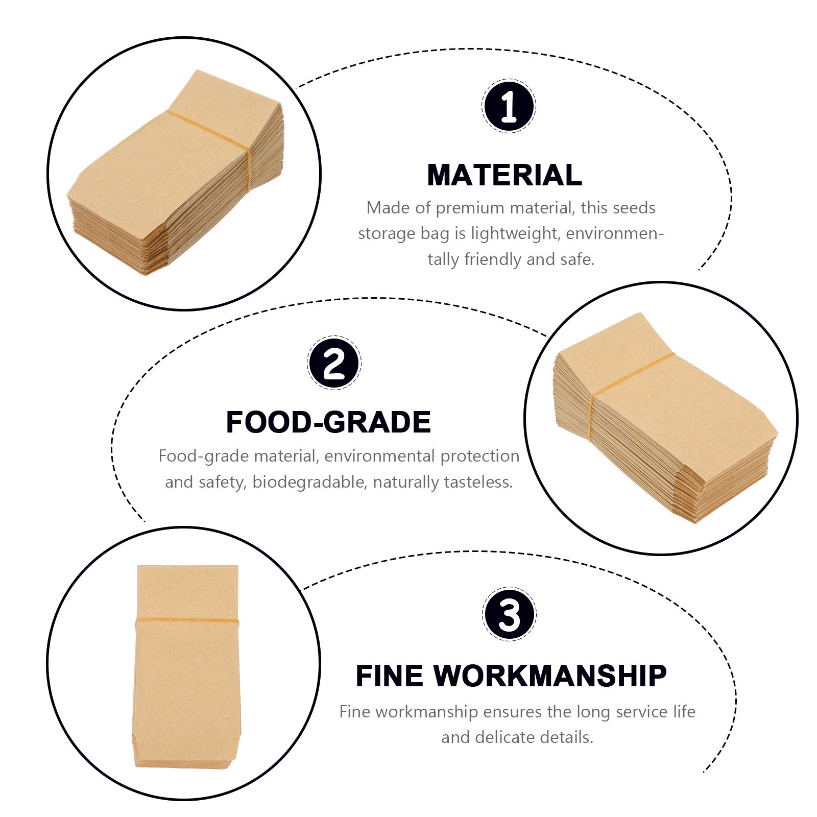 100Pcs Multifunctional Kraft P - Food Storage Notes avaliação e preço