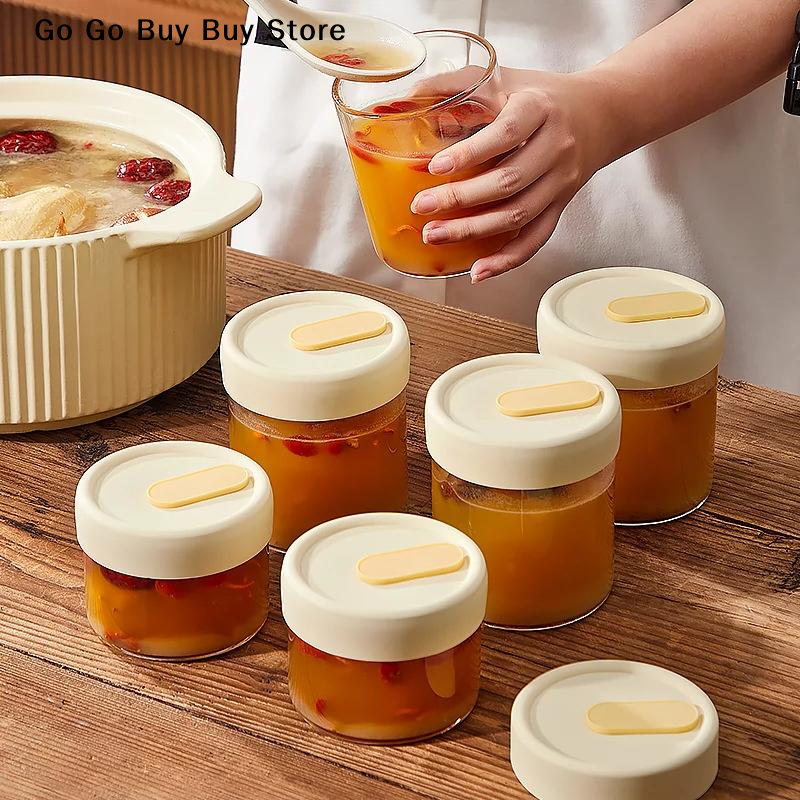 【ST】1Pc 240/400ML Glass Food S - Food Storage And Container avaliação e preço