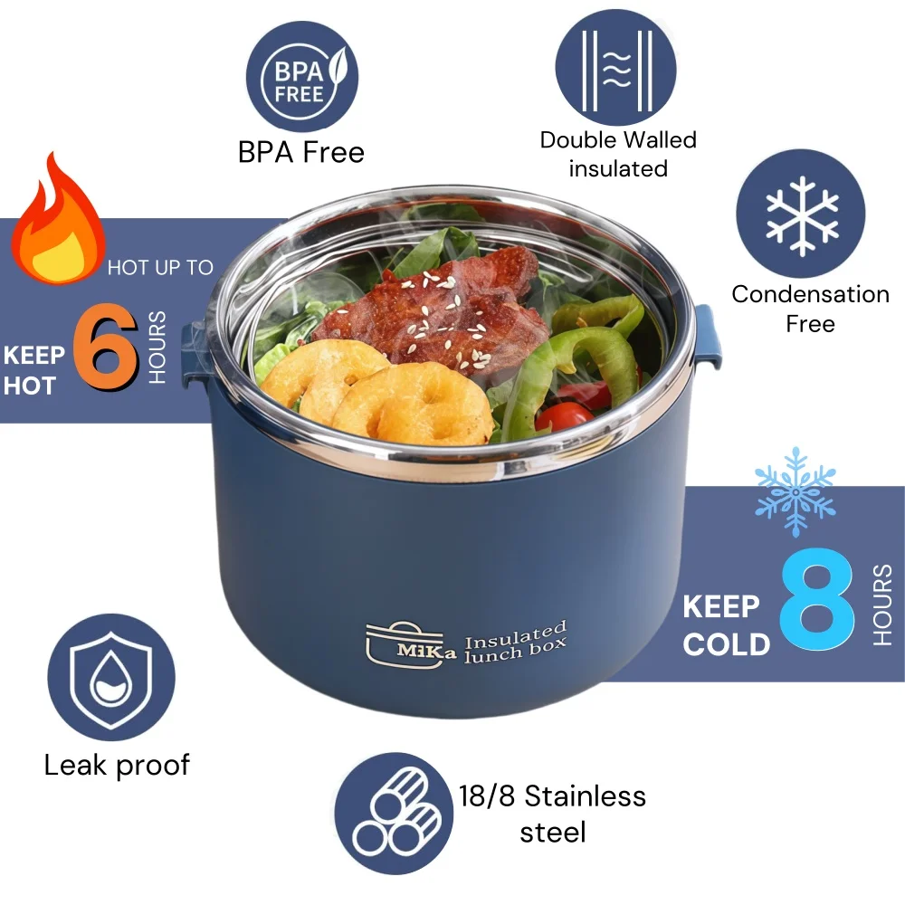 Stainless Thermal Insulation B - Food Storage Metal Box avaliação e preço