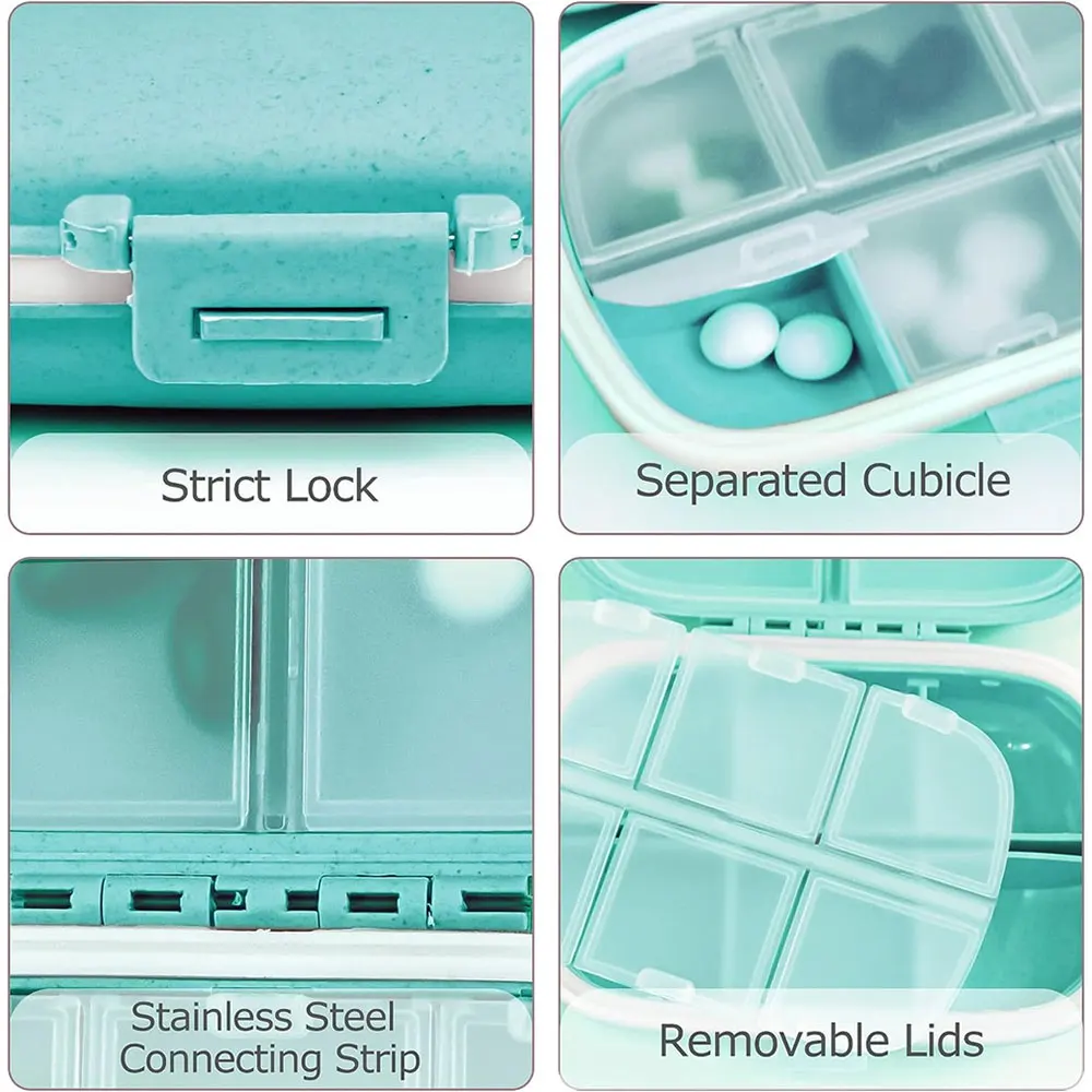 Travel Pill Organizer, 8 Compa - Food Storage Small avaliação e preço