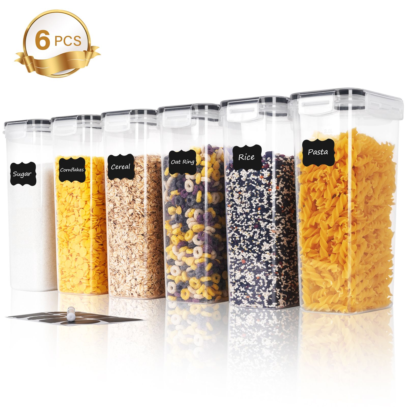 3/6Pcs  Airtight Food Storage  - Food Storage In Pantry avaliação e preço