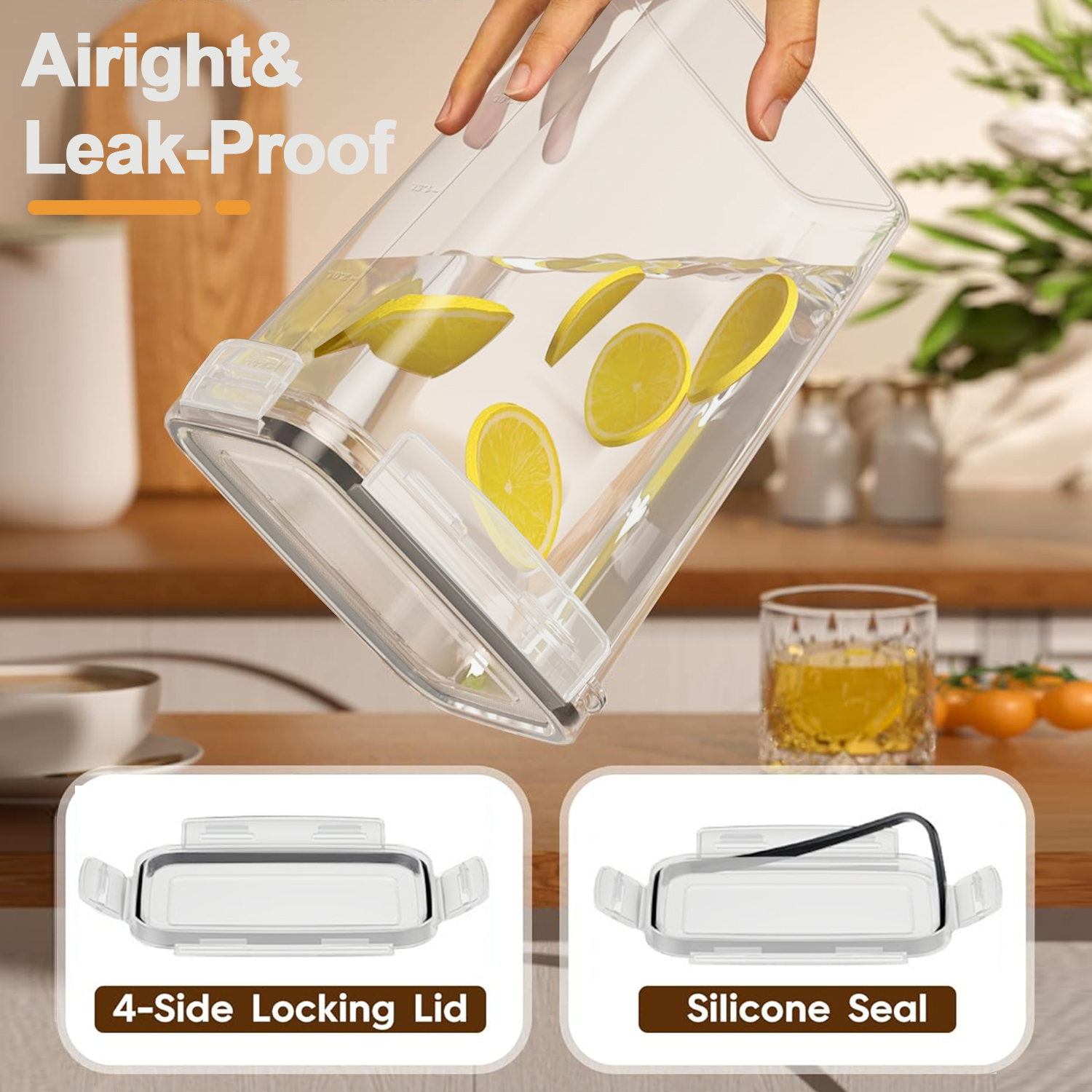 3/6Pcs  Airtight Food Storage  - Food Storage In Pantry avaliação e preço