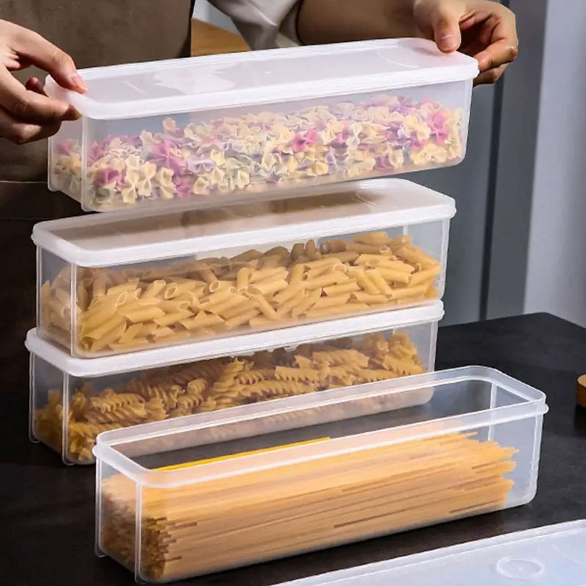 1 Plastic Transparent Storage  - Food Storage System avaliação e preço